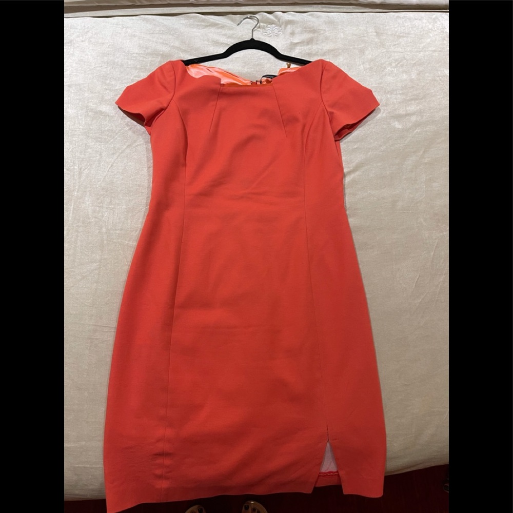 Tahari coral dress